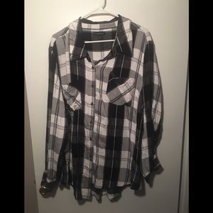 Lane Bryant plaid top